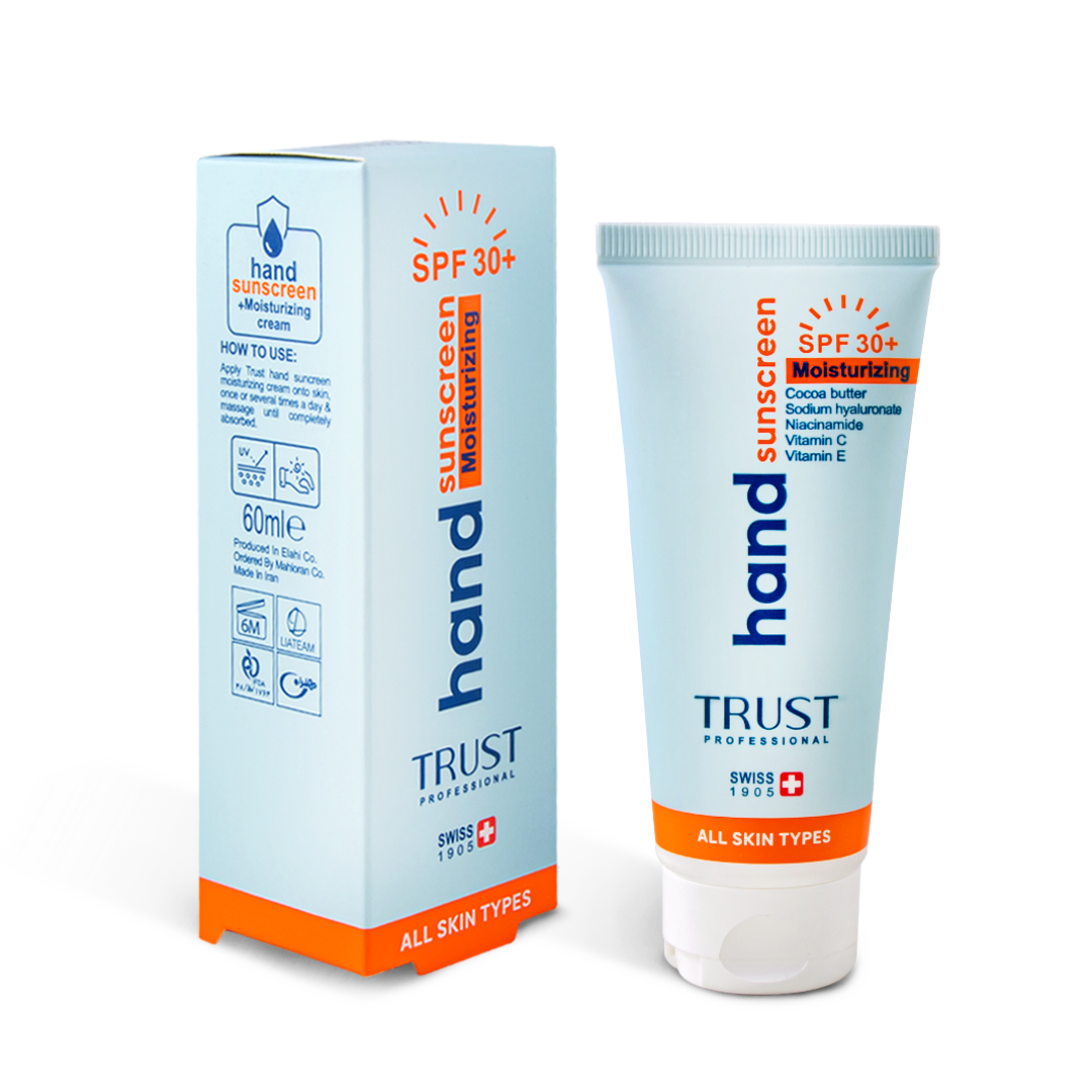 کرم ضدآفتاب و آبرسان دست بیرنگ تراست SPF30 حجم ۶۰ میلیلیتر کرم ضدآفتاب و آبرسان دست بیرنگ تراست SPF30 حجم ۶۰ میلیلیتر